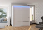 Spinta ADRK Furniture su LED apšvietimu Spectra 180, balta