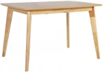 Valgomojo stalas JONNA 120/160x80xH76 cm, stalviršis: MDF su ąžuolo lukštu, kojos ir rėmas: kaučiukmedis, spalva: natūra