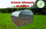 Meistro Kodas Arkinis šiltnamis KLASIKA 12 m2/6 mm danga (3x4 m)