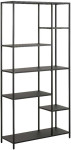 Bookcase NEWCASTLE 79,5x30xH165cm, juodas