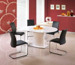 FEDERICO extension table color: baltas