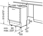 Bosch SMV41D10EU Serija 4, Visiškai integruota indaplovė, 60 cm