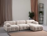 Sofa Petite 3, smėlio spalvos