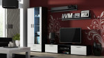 SOHO 8 set (TV180 cabinet + S6 + shelves) Juodas / Baltas gloss