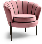 Fotelis ANGELO leisure armchair pink / juodas