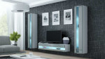 Cama Living room cabinet set VIGO NEW 12 baltas/pilkas gloss