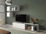 Cama living room furniture set ROCO 5 (RO1+2xRO4+2xRO5) baltas/juodas/baltas