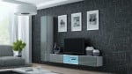 Cama Living room cabinet set VIGO 21 baltas/pilkas gloss