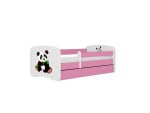 Vaikiška lova su čiužiniu ir stalčiumi Kocot Kids BabyDreams Pink panda 2, rožinė