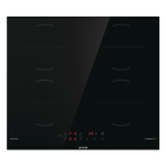 Kaitlentė Gorenje | Hob | GI6401BSCE | Induction | Number of burners/cooking zones 4 | Touch | Timer | Juodas