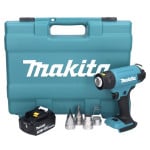 Akumuliatorinis karšto oro pistoletas Makita Dhg 181 RF1K, 18 V, su akumuliatoriumi ir įkrovikliu