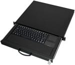 aixcase 19" Rack 1U Klaviatūra DE Touchpad USB juodas