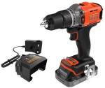 akumuliatorinis smūginis gręžtuvas / suktuvas, 45 Nm, 18 V POWERCONNECT, Black & Decker [BCD383D1XC-QW] 2,0 Ah