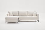 Kampinė sofa Asir Berlin Left, smėlio/juodos spalvos