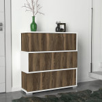 Kalune Design Batų spintelė Napolyon - Baltas, Walnut