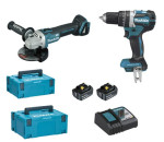 MAKITA Rinkinys 18V DLX2210TJ1 (DHP484Z+DGA506Z) 2x5,0Ah