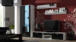 SOHO 8 set (TV180 cabinet + S6 + shelves) Baltas / Juodas gloss