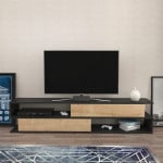 TV stalas Cortez - Anthracite, Oak