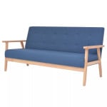 Trivietė sofa, mėlyna