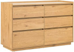 Side board SACHA 120x40xH80cm, melamine with oak bark