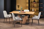 UMBERTO table natural oak, leg natural oak/juodas