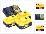 Įkrovimo komplektas DeWalt DCB 1104 P3 12 V / 18 V 3x akumuliatoriai 5,0 Ah + DCB 1104 įkroviklis