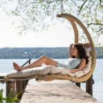 Pakabinama kėdė Amazonas Swing Lounger, smėlio spalvos