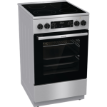 Viryklė Gorenje | Cooker | GECS5C70XA | Hob type Vitroceramic | Oven type Electric | Nerūdijantis plienas | Plotis 50 cm | Grilling | LED | Gylis 59.4 cm | 70 L