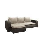 Kampinė sofa-lova Brooklyn, ruda