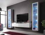 Cama Living room cabinet set VIGO SLANT 6 baltas gloss