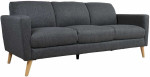 Sofa KAILI 3-seater, dark pilkas