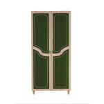 Spinta Kalune Design Wardrobe 869 (IV), 90 cm, ąžuolo spalvos/tamsiai žalia