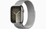 Apple Watch Series 9 GPS + Cellular 45mm Silver Stainless Steel Case with Silver Milanese Loop - MRMQ3ET/A