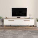 TV stalas Astrid - White, Walnut