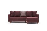 Kampinė sofa-lova Aydam Right, raudona