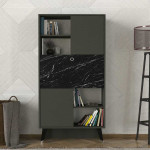 Kalune Design Knygų lentyna Radica - Anthracite, Marble