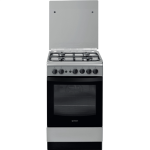 Viryklė Indesit Cooker | IS5G1PMX/E | Hob type Gas | Oven type Gas | Nerūdijantis plienas | Plotis 50 cm | Grilling | Gylis 60 cm | 59 L