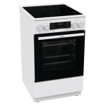 Viryklė Gorenje | Cooker | GECS5C70WA | Hob type Vitroceramic | Oven type Electric | Baltas | Plotis 50 cm | Grilling | LED | Gylis 59.4 cm | 70 L