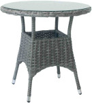 Table WICKER D78xH75cm, dark ruda