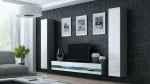 Cama Living room cabinet set VIGO NEW 4 pilkas/baltas gloss