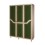 Spinta Kalune Design Wardrobe 863 (VI), 135 cm, ąžuolo spalvos/tamsiai žalia