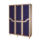 Spinta Kalune Design Wardrobe 863 (VI), 135 cm, ąžuolo spalvos/tamsiai mėlyna