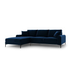 Penkiavietė sofa Velvet Larnite, 254x182x90 cm, tamsiai mėlynos spalvos