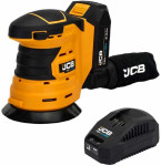 JCB šlifuoklis ekscentrinis 18V 125mm 1x2,0Ah KREPŠYS