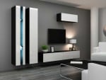 Cama Living room cabinet set VIGO NEW 1 juodas/baltas gloss