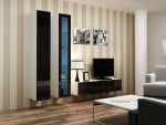 Cama Living room cabinet set VIGO 10 baltas/juodas gloss