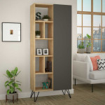 Kalune Design Knygų lentyna Jedda Bookcase - Oak, Anthracite