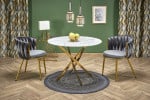 Gold RAYMOND 2 table, baltas marble / auksinis