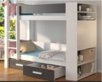 Lova ADRK Furniture Garet 90x200cm, balta/pilka