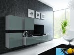 Cama Living room cabinet set VIGO 23 baltas/pilkas gloss